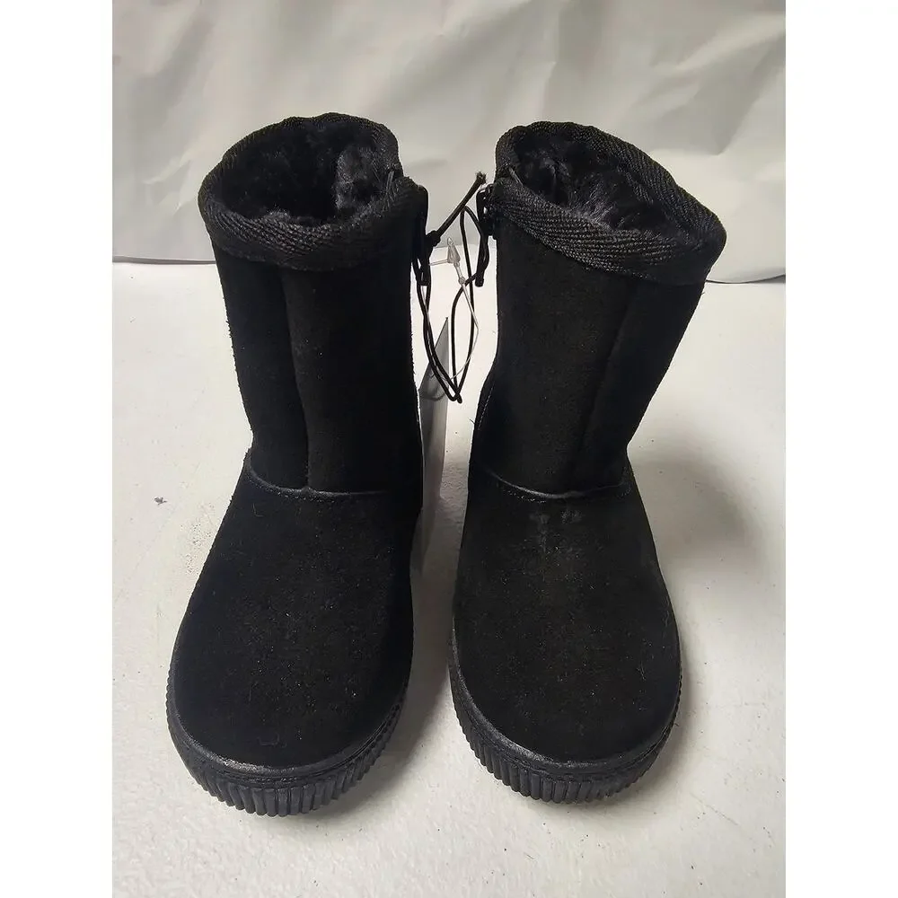 NWT Cat & Jack Suede Leather Upper Faux Fur Lined Toddler Winter Boots Size 5
